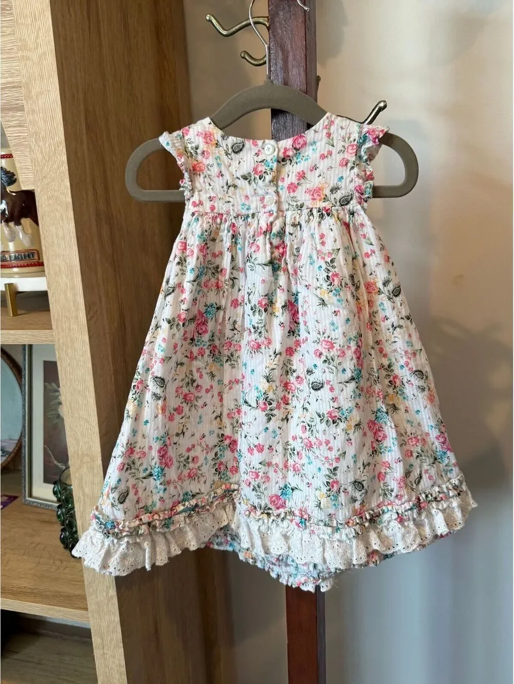 Laura Ashley Floral Baby Dress 3T with Ruffle Trim